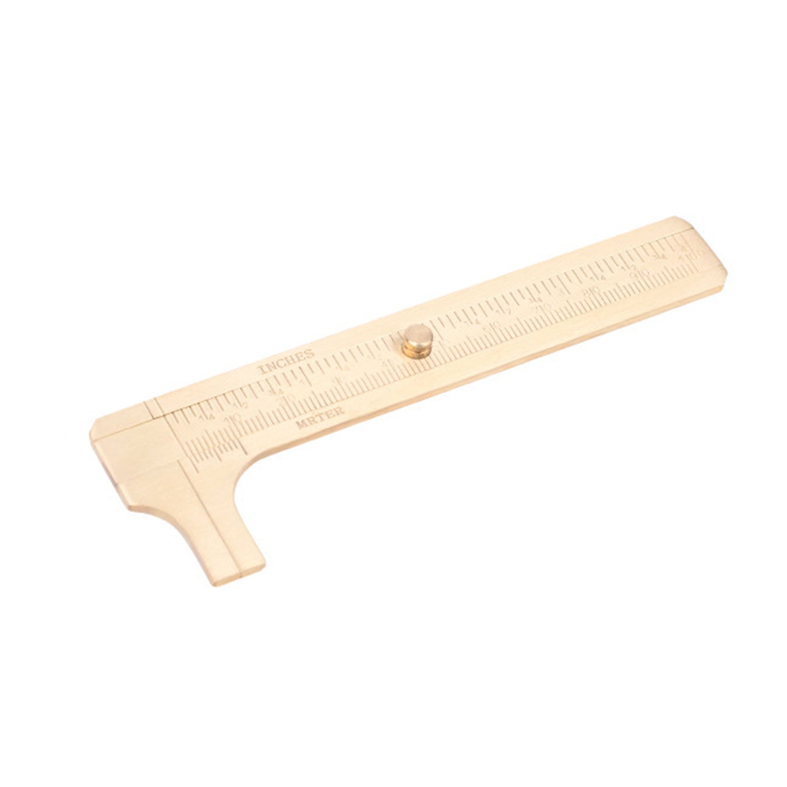 Mini Metal Scale Brass Sliding Gauge Vernier Caliper Ruler Pocket Measuring Tool