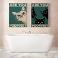thumbnail image 4 of Póster vintage con diseño de animales de baño, gato, perro, ¿estás haciendo caca? Letrero divertido para el baño, pintura en lienzo, imágenes artísticas para la pared, decoración del baño del hogar, 4 of 5