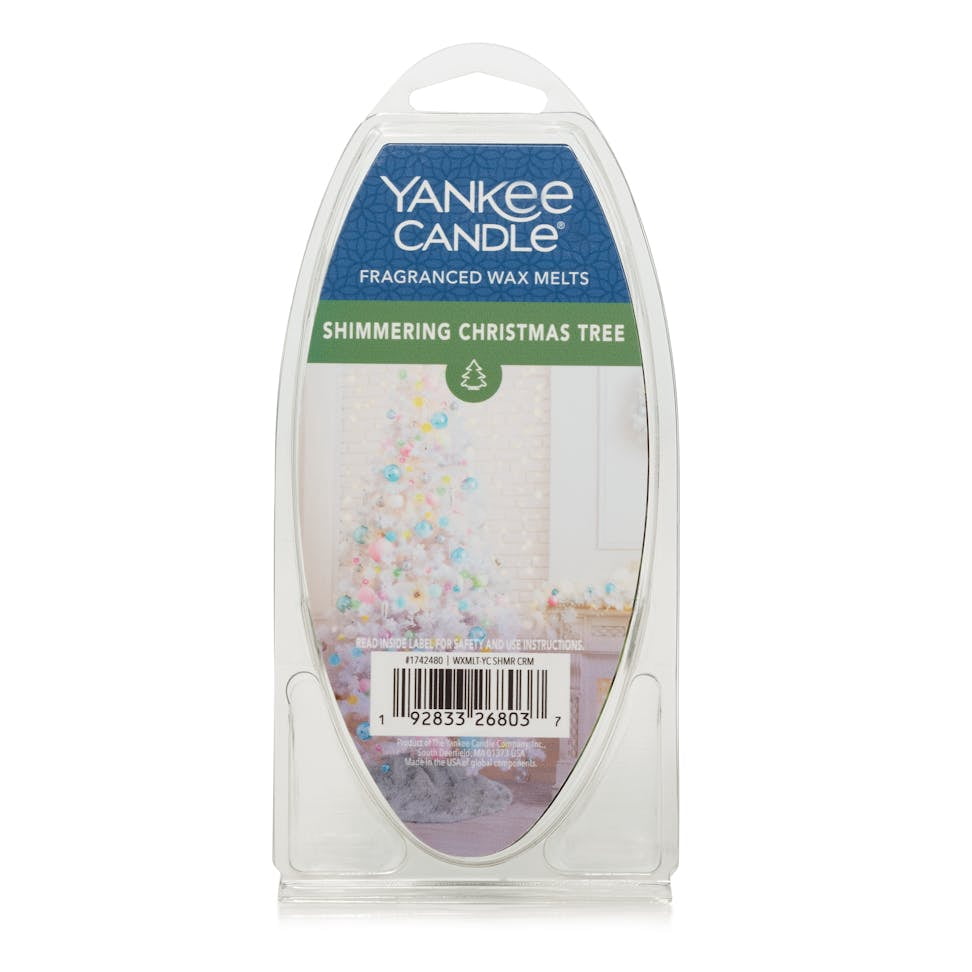 Yankee Candle Shimmering Christmas Tree Fragranced Wax Melts, 6 Wax Spheres per Package, Pack of 4 (24 Cubes Total)