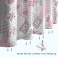thumbnail image 6 of Pioneer Flower Floral Print Pattern Shower Curtain 72"x84", Bathroom Decorative Shower Curtain Set with 12 Hooks, Waterproof Washable, 6 of 6