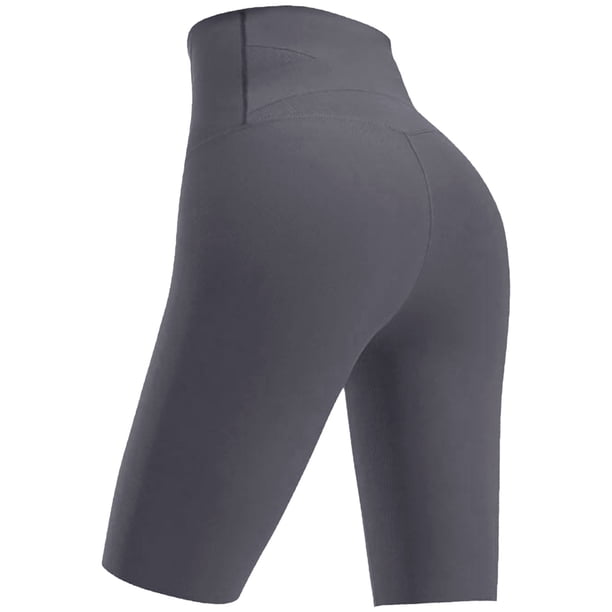 Gibobby Yoga pants cortos mujer Pantalones de equitación de polainas para mujer Primavera y verano Ropa exterior Pantalones de yoga ajustados(Gris,CH)