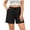 Black., variant on akafmk Women's Plus Size Casual Shorts Drawstring Elastic Waist Sporty Summer Shorts (XL-5XL)