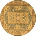thumbnail image 1 of Ahgly Company Indoor Round Oriental Brown Traditional Area Rugs, 3' Round, 1 of 4