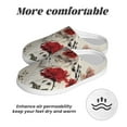 thumbnail image 6 of Daiia Floral Leopard Butterflies Print Women’s Fuzzy Slippers Memory Foam Lightweight House Shoes Cozy Loafer Flannel House Shoes-39/40, 6 of 7