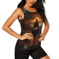 thumbnail image 2 of Balery Western Rainy Desert Cowboy Camiseta sin mangas estampada ligera para mujer, tops de entrenamiento sin mangas, camisetas de yoga transpirables de secado rápido.-Small, 2 of 7