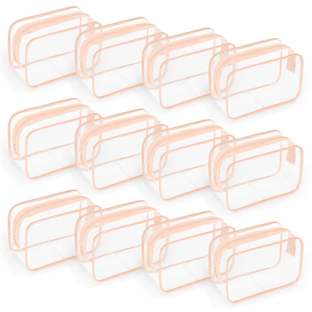 Neceser TISRATOK transparente para viajes, organizador de maquillaje, 12 unidades