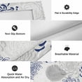 thumbnail image 6 of Blue White Outdoor Rug for Patio/Deck/Porch, Non-Slip Large Area Rug 5 x 8 Ft, Abstract Grey Chrysanthemum Flower Floral Indoor Outdoor Rugs Washable Area Rugs, Reversible Camping Rug Carpet Runner, 6 of 8