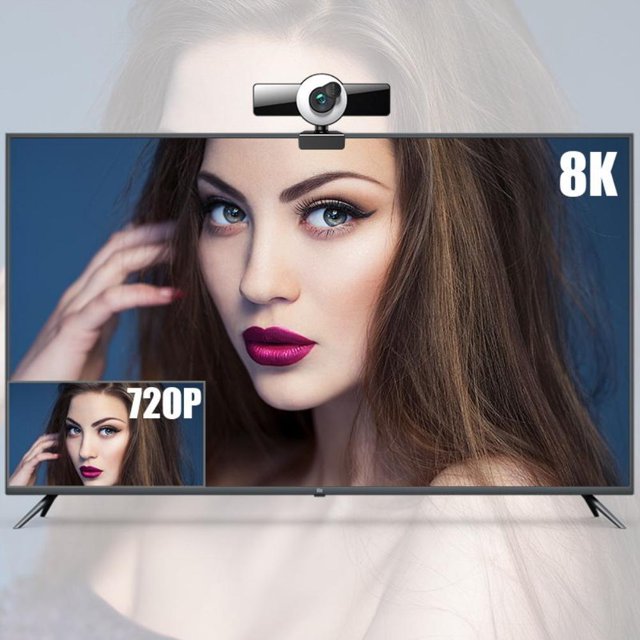 8K Full High Definition Webcam Autofocus Computer Camera Fill Computer Camera Light Camera with Mic Computer Camera