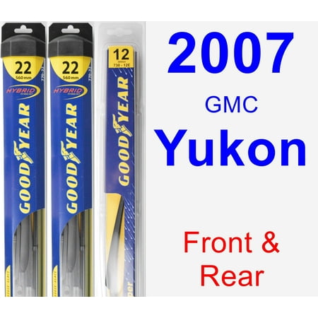 Gmc Yukon Wiper Motor - 2007 GMC Yukon Wiper Blade Set/Kit (Front & Rear) (3 Blades) - Rear