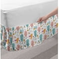 thumbnail image 2 of Nursery Bed Skirt, Cartoon Hedgehog Birds Mushroom Trees Insects Beetle Butterflies Raindrops, Elastic Bedskirt Dust Ruffle Wrap Around for Bedding Decor, 4 Sizes, Multicolor, by Ambesonne, 2 of 2