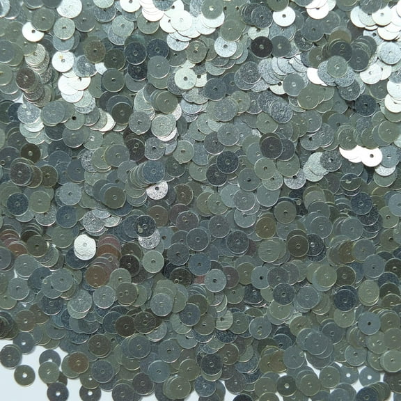 Silver Sequins 6mm Semi Matte Translucent Made in USA