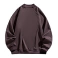 thumbnail image 2 of Mens Sweatshirts Stylish Solid Color Half Zipper Stand Collar Long Sleeve Hoodless Tops Casual Fall Winter Everyday Outings Sweatshirt for Men Purple XXL, 2 of 3
