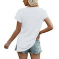 thumbnail image 4 of Women's Viscose Sleep T-Shirt V-Neck Pajamas Top, 4 of 8