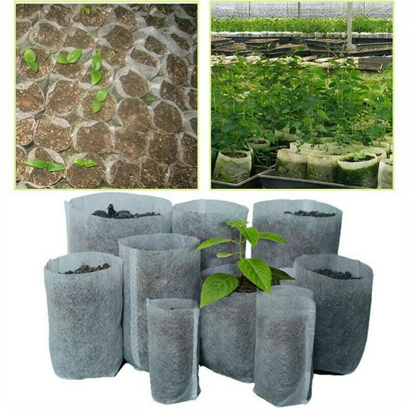 Pompotops Clearance Sales 200PCS NonWoven Nursery Bags Plant Bags Pots