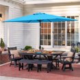 thumbnail image 2 of Topeakmart 6.5x10 ft Outdoor Rectangular Patio Umbrella with Adjustable Tilt Angle, Sky Blue, 2 of 8