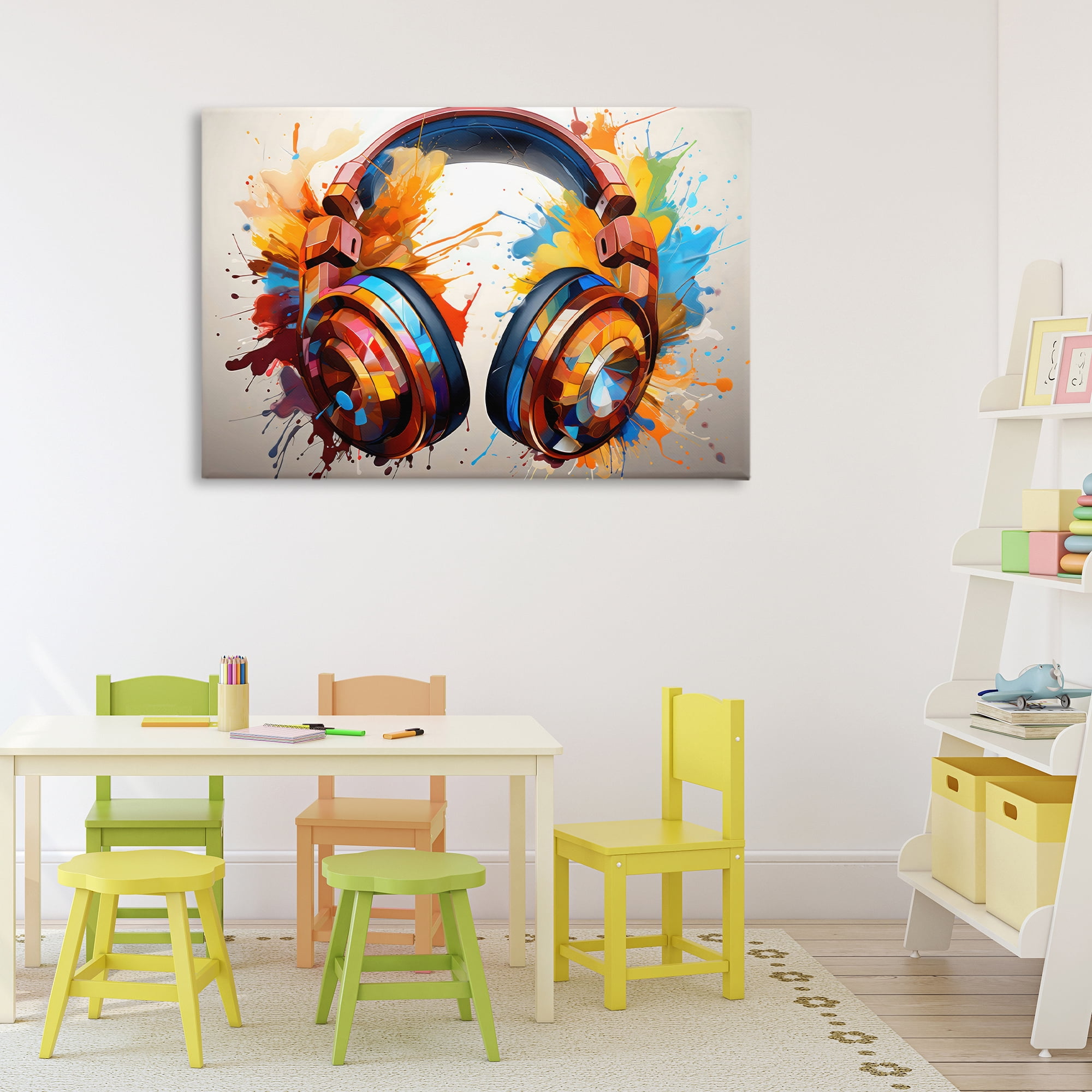 Stupell Industries Music In Color Splatter Canvas Wall Art, design by Creative Studio