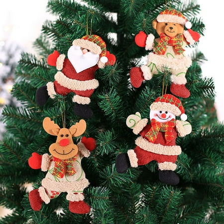 

Doll Pendant Lovely Hangable Cloth Christmas Doll Pendant for Gift Red Cloth Sponge