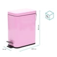 thumbnail image 2 of Bote De Basura Bath Styles 5l Con Cierre Suave Color Rosa, 2 of 10
