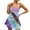 Purple, variant on Womens Dresses Color Block Sleeveless Open Back Square Neck Spaghetti Summer Beach Mini Dress for Women Purple M