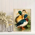 thumbnail image 2 of Ducks in Pond Canvas Print, Antique Bird Artwork, Vintage Farmhouse Style Wall Decor, 2 of 8