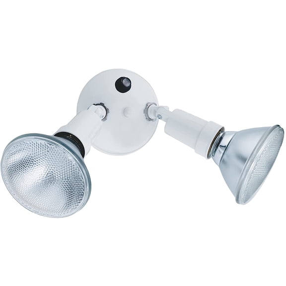 YJYASX-OFTH 300PR 120 P WH-M12 Adjustable Twin PAR Holder with Dusk-to-Dawn, 120 Volts, 300 Watts, White (Pack of 2)