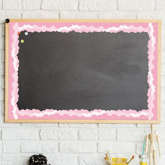 OUNONA Classroom Bulletin Board Decorations Cloud Border Stickers for School, Classroom, Kids, and Educational Displays