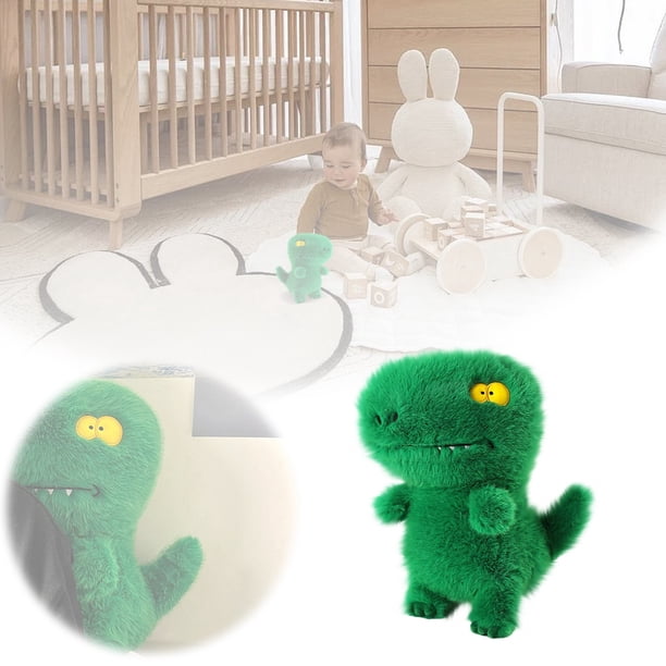 Bonita muñequita de dibujos animados, pequeño dinosaurio verde de juguete, regalo, muñeca compañera para niños.