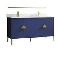 thumbnail image 5 of Tennant Brand 60" Modern Navy Blue Bathroom Vanity with Fairy Quartz Top, 5 of 7