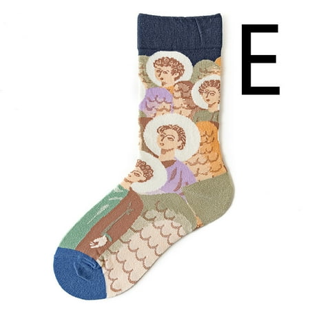

Homeex Cotton Adult Stockings Mens Retro Trendy Socks E One size