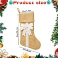 thumbnail image 3 of Gold Velvet Christmas Stocking with Bow, 18 Inch Large Hanging Sock for Fireplace and Tree Decor, 1PC (Gold), 3 of 5