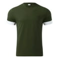 thumbnail image 4 of LUOGENLI Male T-shirts for Mens Male All T Shirt Partial Round Neck Solid Color Tree Print Comfortable Short Sleeve Slim Fit Crew Top Blouse Mens T-shirts Graphic Tees St. Patrick's Day Green M, 4 of 5