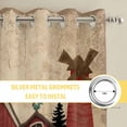thumbnail image 6 of Brown Farmhouse Kitchen Curtains Window Panels, Vintage Country Animals Cabin Forest Insulated Window Treatment Curtain, Grommet Curtains for Bedroom/Living Room/Bathroom, 2 Piece 52"Wx45"L, 6 of 8