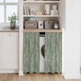 thumbnail image 6 of Dark Green Botanical Kitchen Curtains 54 Inch Length, Pastoral Elegant Spring Floral Tiers Curtains for Bathroom Bedroom Cafe, Light Filtering Small Window Treatment Short Drapes 2 Panels 42"Wx54"L, 6 of 8