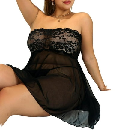 

Babydolls Black Plus Size Sexy Lingerie (Women s)