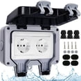 thumbnail image 1 of Power Outlet, Waterproof Ip66, 15A Outdoor Plug, Copper Materials, Wall-mounted, Lockable Cover, Weather Resistant, Versatile Application for Gardens, Garages, Toilets, Indoors,, 1 of 5
