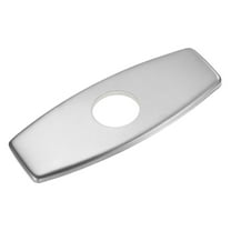 Faucet Deck Plate, 6 Inch 304 Stainless Steel Escutcheon Faucet Plate [Brushed Silver]