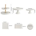 thumbnail image 2 of Cake Serving Trays Household Simple Style Fruit Cupcake Plate Pastry Storage Holder Tabletop Solid Color Dessert Stand Accessory square 10in tray, 2 of 9