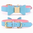 thumbnail image 3 of Didog Soft Leather Dog Cat Collar with cute Bow Tie Luxury Adjustable for Small Medium Large Dogs Red/Blue/Pink/Brown XS/M/L/XL, 3 of 5