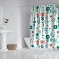 thumbnail image 2 of Waterproof Beautiful Colorful Floral Shower Curtain 72x72 Inch Boho Style Polyester Unique Shower Curtain for Bathroom Hotel Home Decor with 12 Plastic Hooks, 2 of 5
