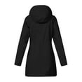 thumbnail image 5 of mihongmao Winter Jackets for Women, Sales Today Prime Women Solid Color Rain Jacket Outdoor Hooded Windproof Loose with Pocket Coat,Womens Plus Size $5 Black S, 5 of 5