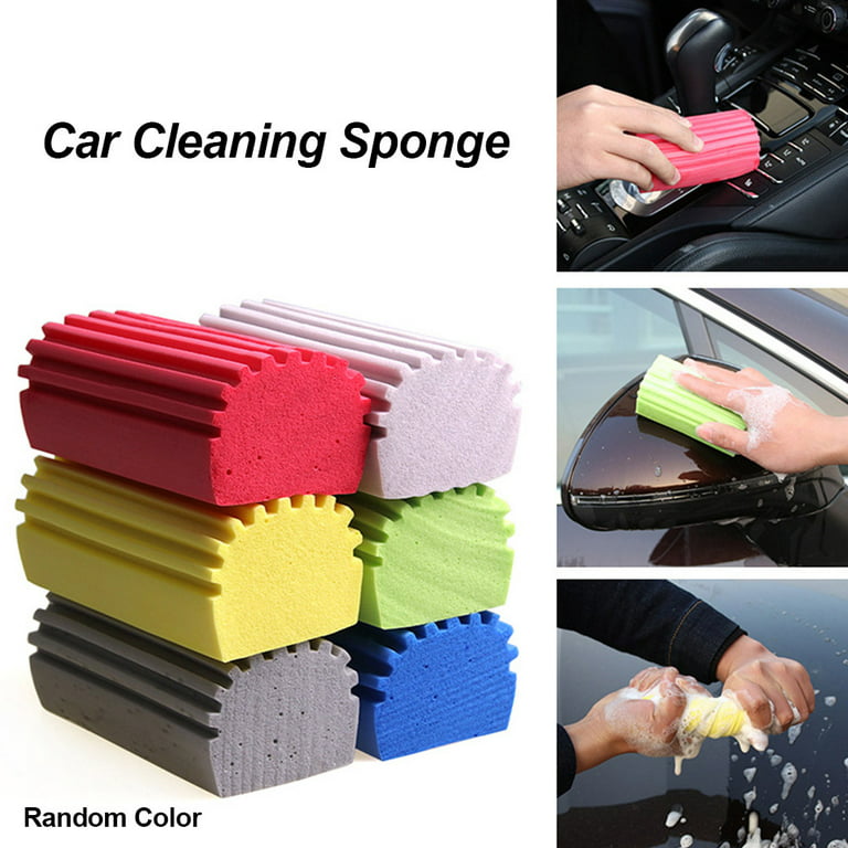 5pcs Car Wash Sponges Multi-Functional Large Cleaning Sponges Kitchen Handy  Wash Scrubber Kit