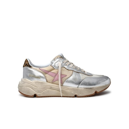 

GOLDEN GOOSE SNEAKER RUNNING IN MISTO PELLE ARGENTO