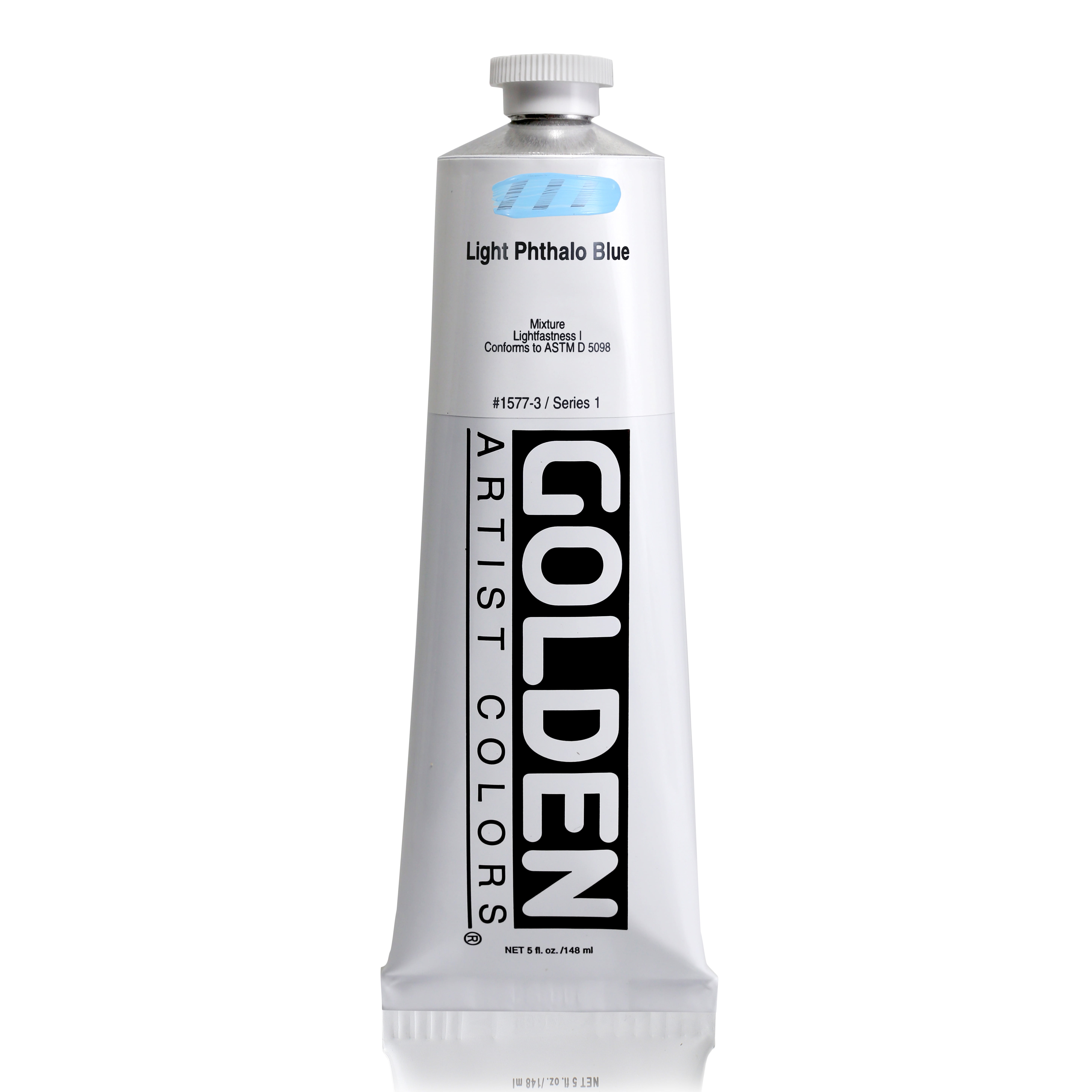 Golden Heavy Body Artist Acrylics - Light Phthalo Blue, 5 oz