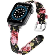 CAVN Leather Bands Compatible with Apple Watch Bands 41mm 40mm 38mm Replacement Strap Wristband for Women