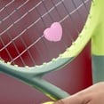 thumbnail image 4 of GOOHOCHY 6Pcs Racket Rubber Vibration Dampener Cute Heart Shaped Silicone Fluorescent Pink for Tennis Racket, 4 of 8