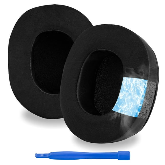 Ear Pads for Audio-Technica M50X M50xBT2 M40X M70X MSR7 MSR7NC MSR7BK MSR7GM Ear Headphones Replacement Ear Cushions, Ear Covers, Headset Earpads ( Cooling-Gel / Black )