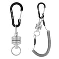 thumbnail image 3 of Hebilla magnética de acero inoxidable con mosquetón de cuerda para herramientas de soporte de agarre de pescado ( ), 3 of 6