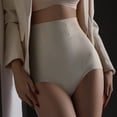 thumbnail image 2 of yunLCZ Underwear for Women Cotton Large Size High Waist Seamless Ice Silk Shaping Pants For Women Wasit Hipster Brief Panties for Ladies, 2 of 3