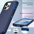 thumbnail image 6 of I-HONVA Compatible with iPhone 12 Pro Max Case,3-Layer Military Grade Drop Protection Anti-Slip Bumper Rugged Shockproof Dustproof Protection 6.7 inch Phone Case,Navy Blue, 6 of 7