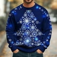 thumbnail image 4 of Bzhegqhd Mens T-shirts Christmas Print Long Sleeve Shirt Holiday theme Round Neck Casual Top Festive Graphic Pullover Soft Tee for Seasonal Party Family Gathering, 4 of 5